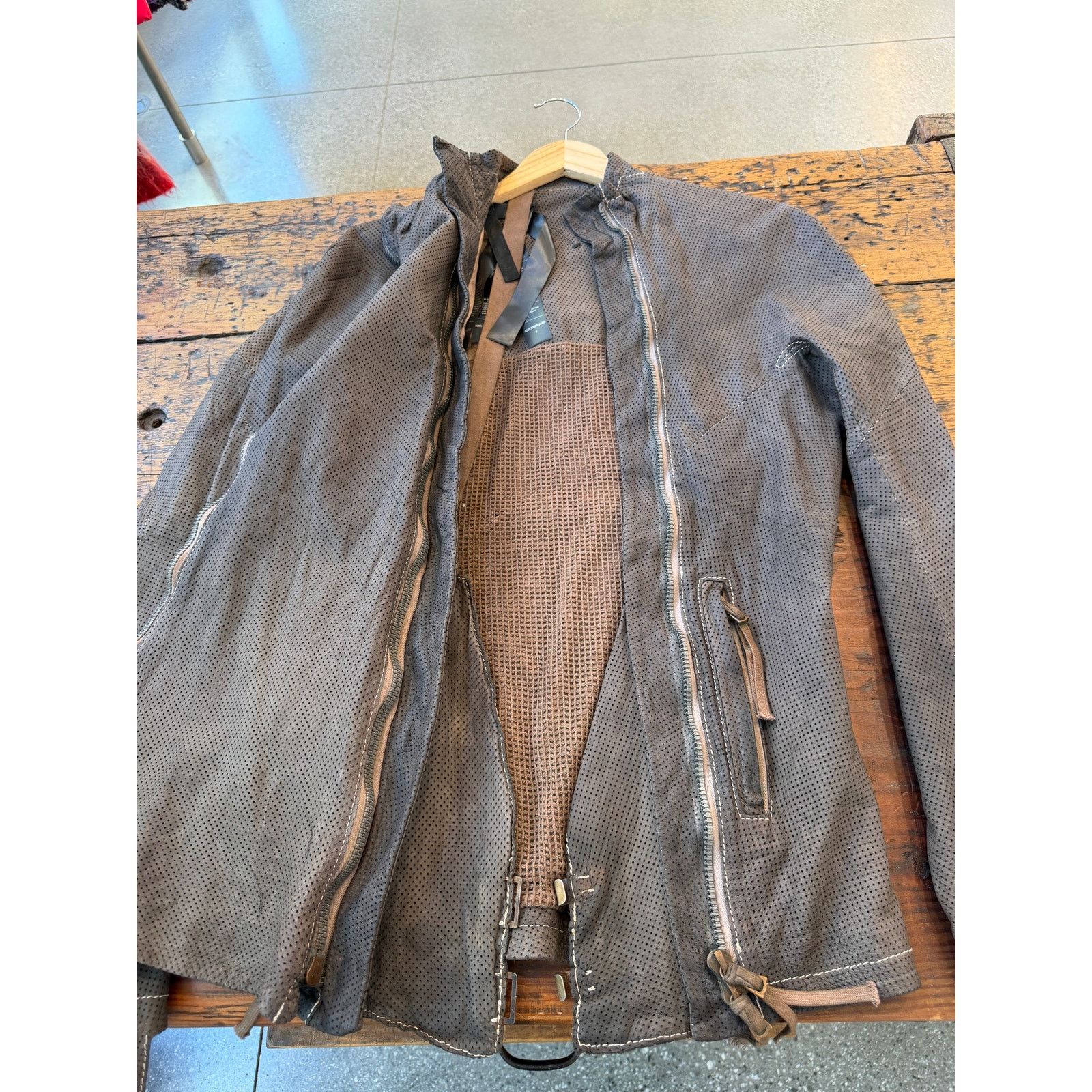 Boris Bidjan Saberi Boris Bidjan Saberi J4 Perforated Kangaroo Leather Jacket Size US M / EU 48-50 / 2 - 5 Thumbnail
