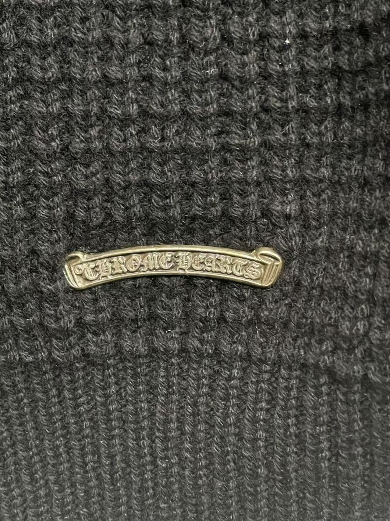 Chrome Hearts Chrome Hearts Waffle Cross Patch Cashmere Sweater Size L / US 10 / IT 46 - 4 Thumbnail