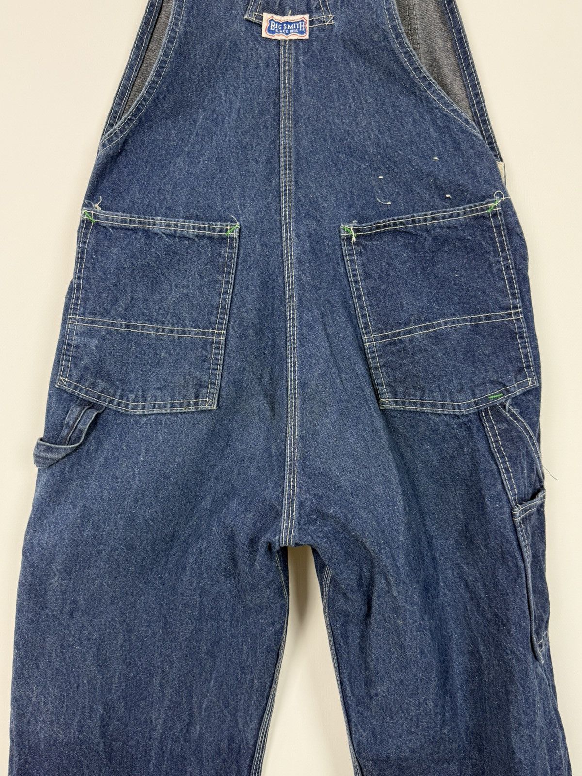Vintage 1980ʼs Vintage Big Smith Blue Denim Bib Overalls 30X30 Size US 30 / EU 46 - 10 Thumbnail