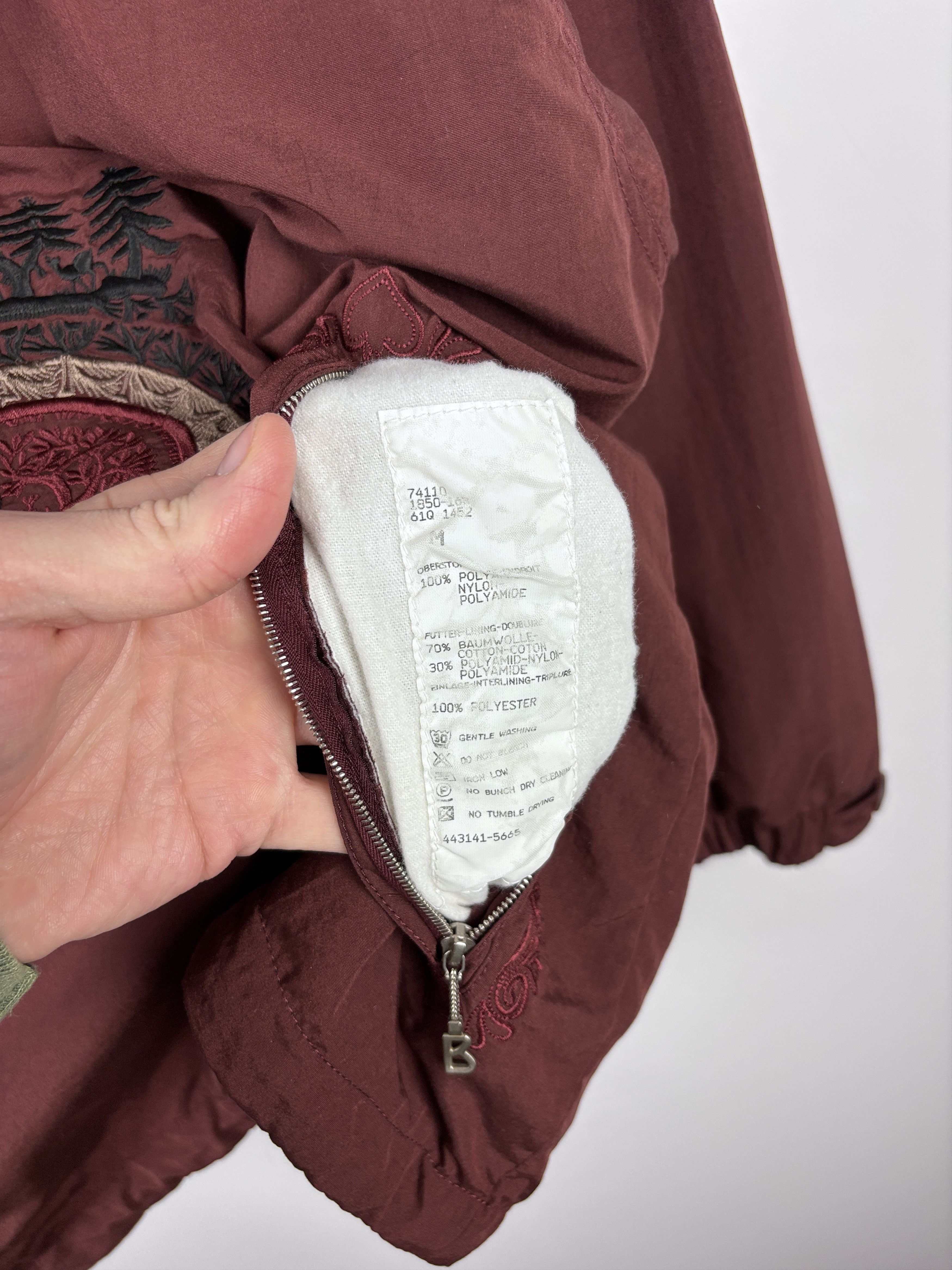 Bogner × Vintage Vintage Bogner Embroidered Anorak Jacket Burgundy Womens M Size M / US 6-8 / IT 42-44 - 9 Thumbnail