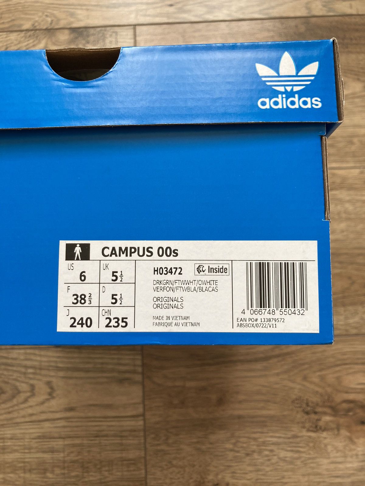 Adidas adidas Campus 00s Dark Green Cloud White (H03472) 38.5 EU Size US 6 / EU 39 - 18 Thumbnail