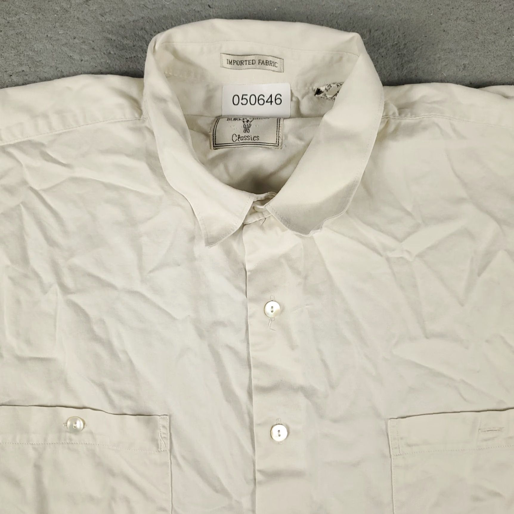 Vintage Burma Bibas Button-Up Shirt Mens XL Beige Casual Short Sleeve Woven Size US XL / EU 56 / 4 - 2 Thumbnail