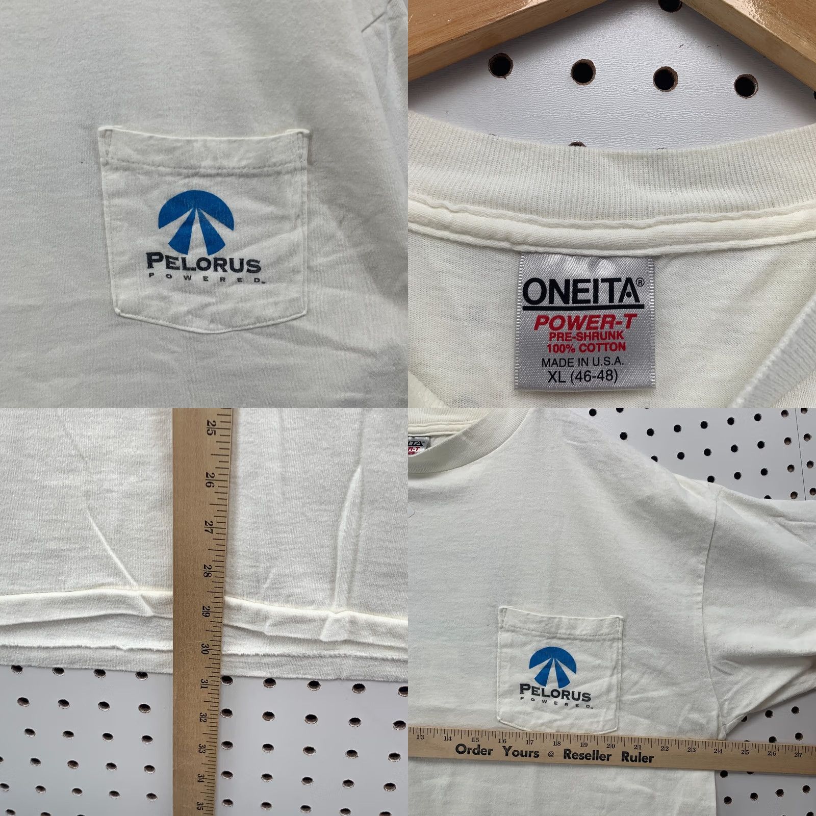 Vintage VINTAGE Computer Vison Pelorus Pocket Shirt XL White Single Stitch Mens 24x29.5 Size US XL / EU 56 / 4 - 9 Thumbnail