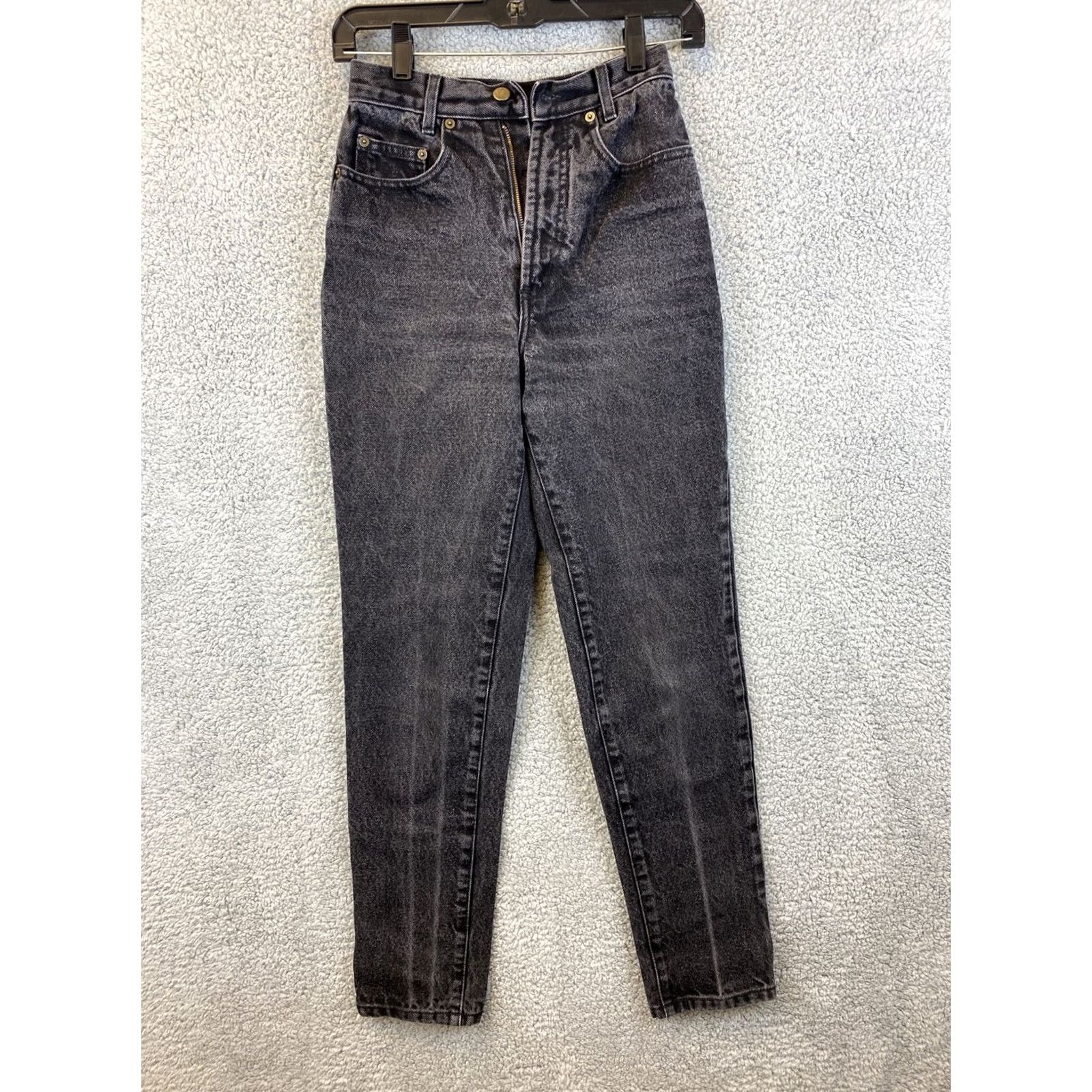 Vintage Karen Kane Jeans Women's 4 Black Straight Leg Regular / 33-46 Denim Cotton Blend Distressed? No. (keep concise) Size 27" / US 4 / IT 40 - 2 Thumbnail