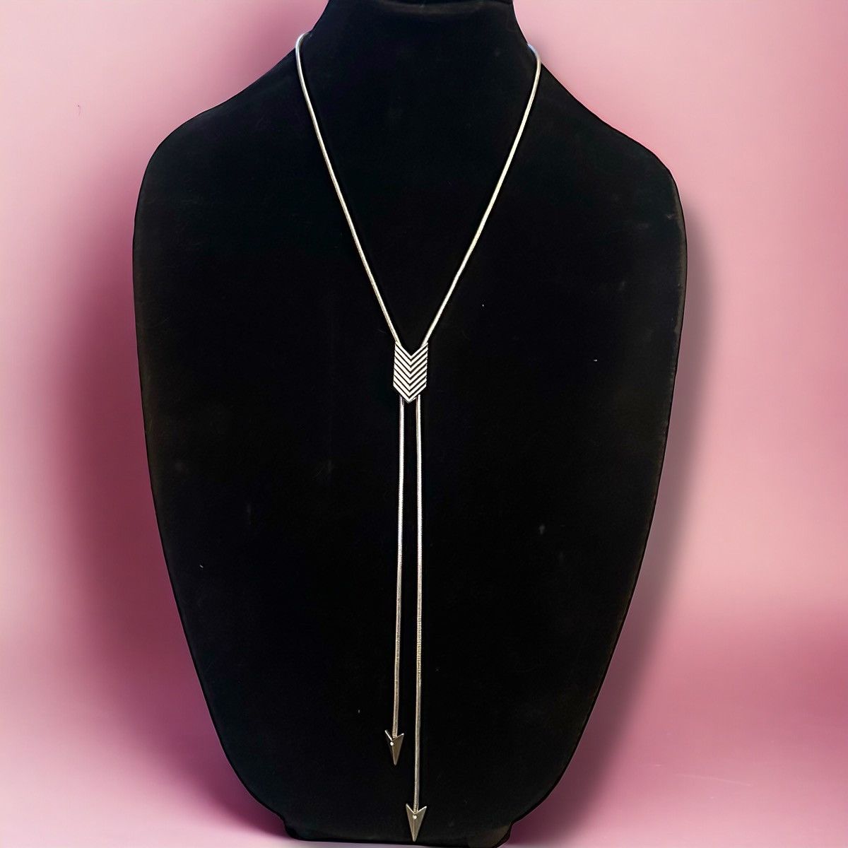 American Eagle Outfitters American Eagle silver adjustable arrowhead lariat necklace Size ONE SIZE - 1 Thumbnail