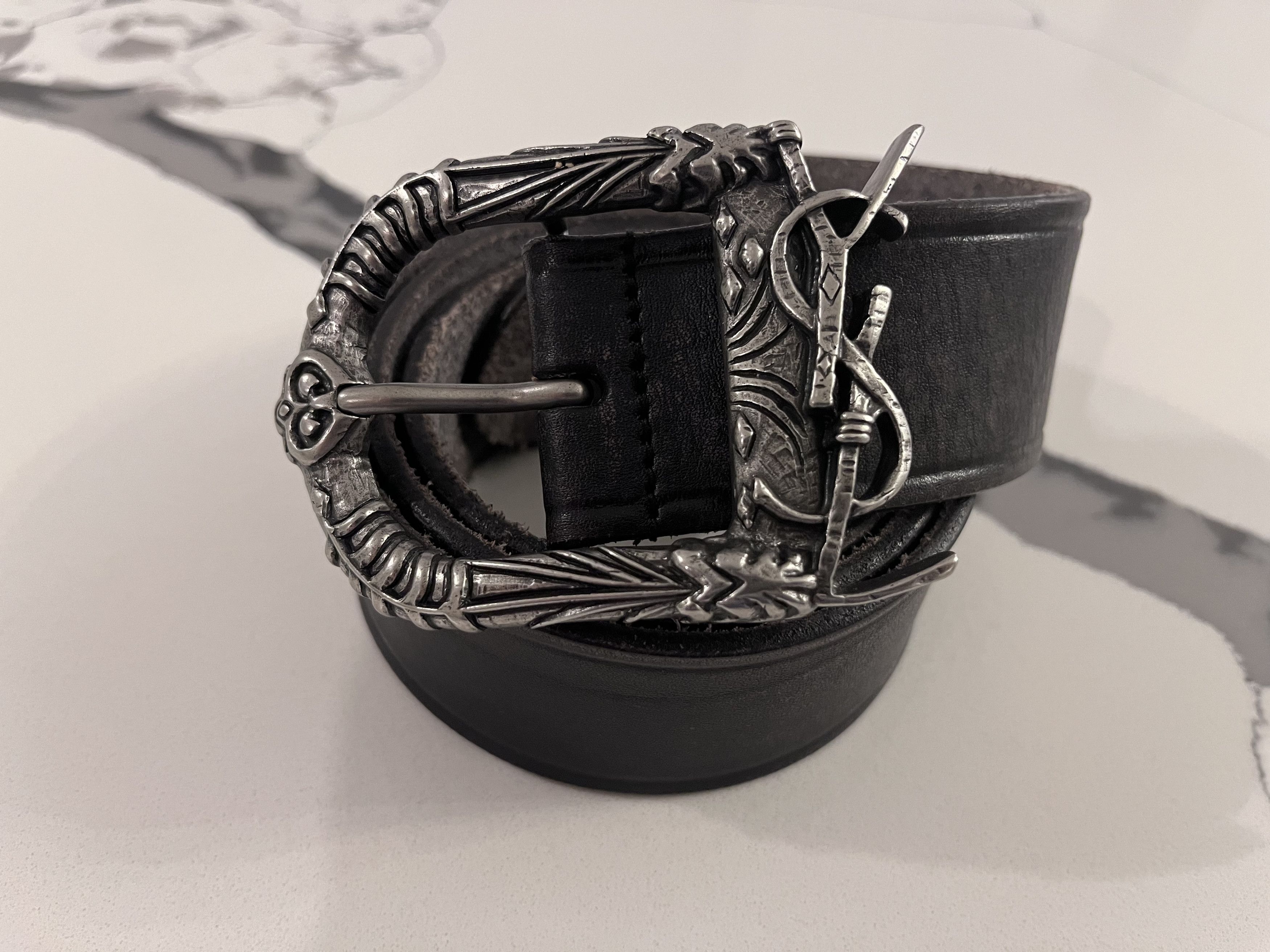 Saint Laurent Reversible leather belt | Luisa World Saint