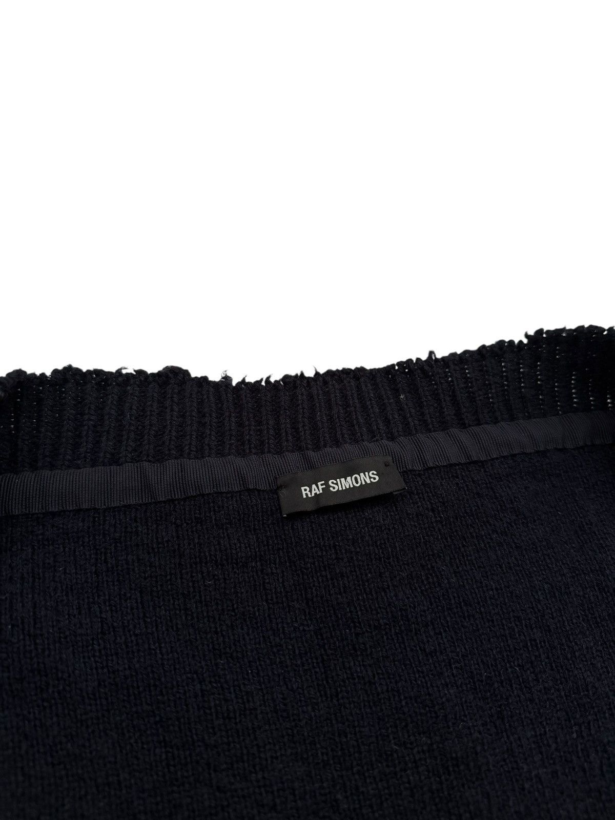 Raf Simons GRAIL 2016 Oversized Navy Varsity Distressed Sweater Size US XXL / EU 58 / 5 - 8 Thumbnail