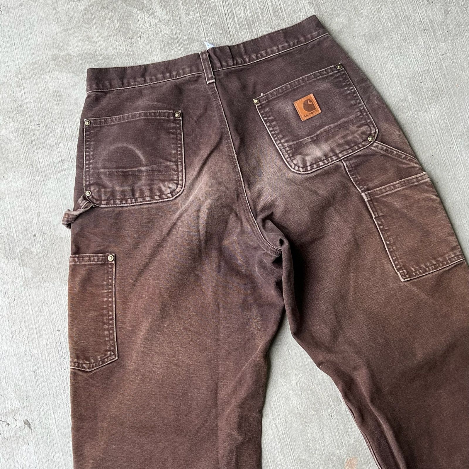 Carhartt × Vintage Carhartt faded brown double knee work wear carpenter pants Size US 29 - 6 Thumbnail
