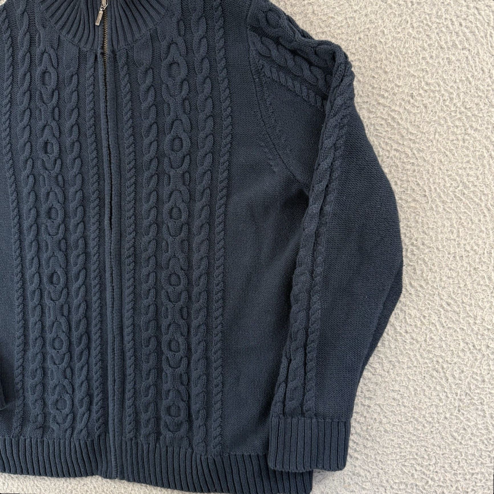 Vintage VINTAGE LL Bean Sweater Womens 1X Blue Full Zip Long Sleeve Cable Knit Cardigan Outdoor Size XL / US 12-14 / IT 48-50 - 5 Thumbnail