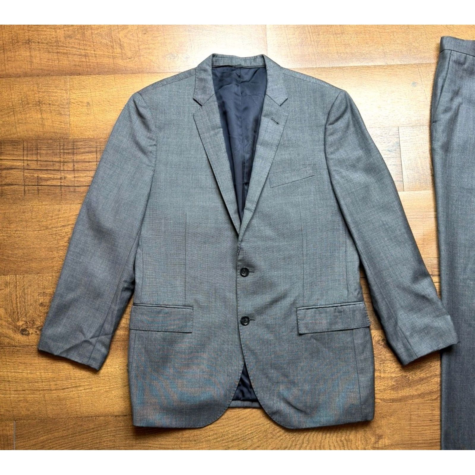 J.Crew J.CREW Ludlow Suit Mens Slim Tollegno 1900 2 Piece 42R Gray Wool Classic 34x29.5/32 Notch Lapel Double-Vented 2-Button Front Womens? Size 42R - 3 Thumbnail