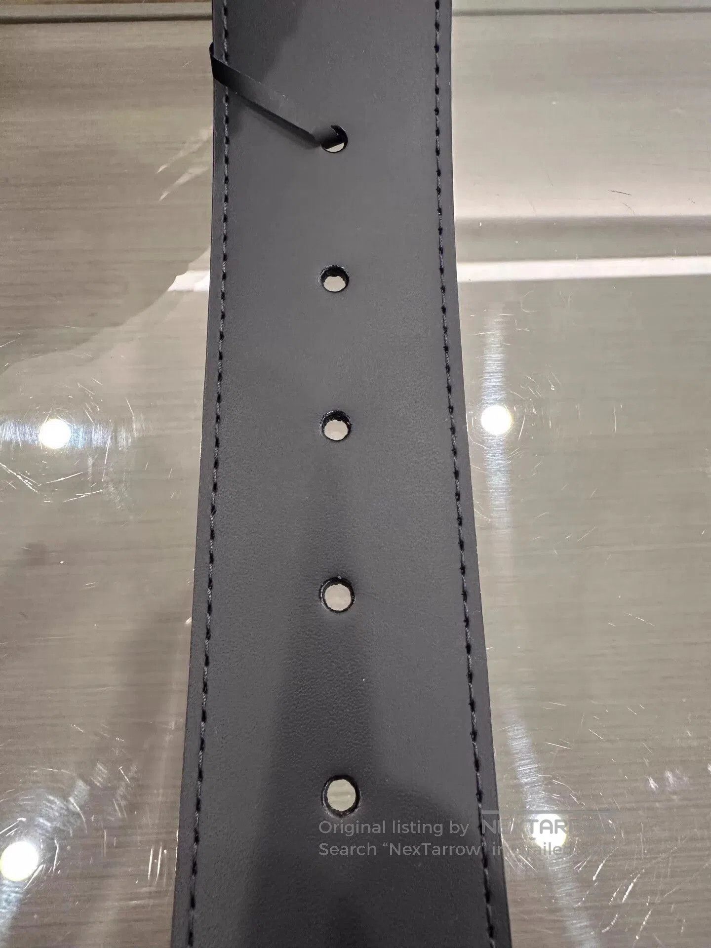 Louis Vuitton Checkered Pattern Belt with Metallic Buckle. Size ONE SIZE - 7 Thumbnail