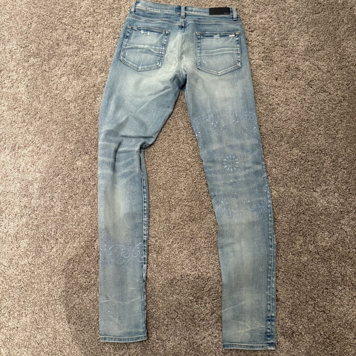 Amiri Amiri Clay blue denim jeans size 32 indigo bandana Size US 32 / EU 48 - 11 Thumbnail