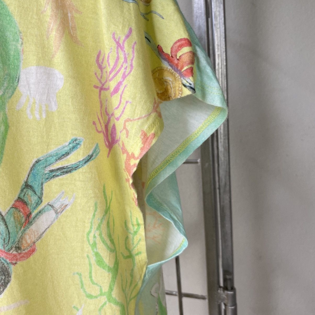 Tsumori Chisato TSUMORI CHISATO Yellow Ocean Print Short Sleeve Blouse Size XS / US 0-2 / IT 36-38 - 20 Thumbnail