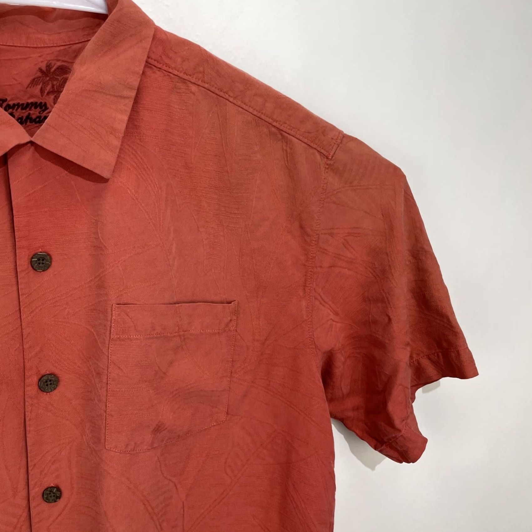 Tommy Bahama Tommy Bahama Silk Hawaiian Shirt Men's M Pink Button-Up Short Sleeve Camp Size US M / EU 48-50 / 2 - 6 Thumbnail