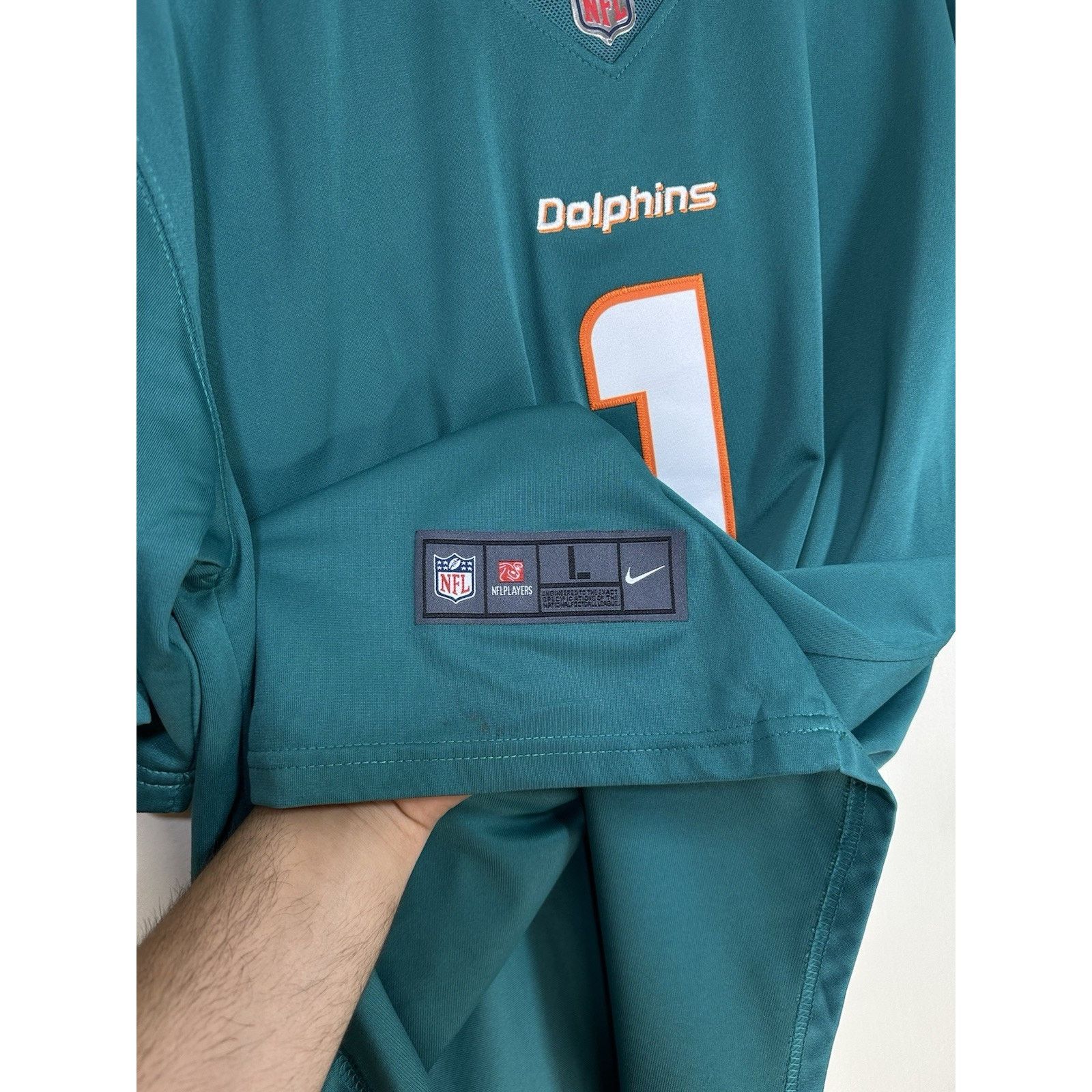 Nike Tua Tagovailoa Nike Men's Jersey #1 Miami Dolphins Size L Size US L / EU 52-54 / 3 - 4 Thumbnail