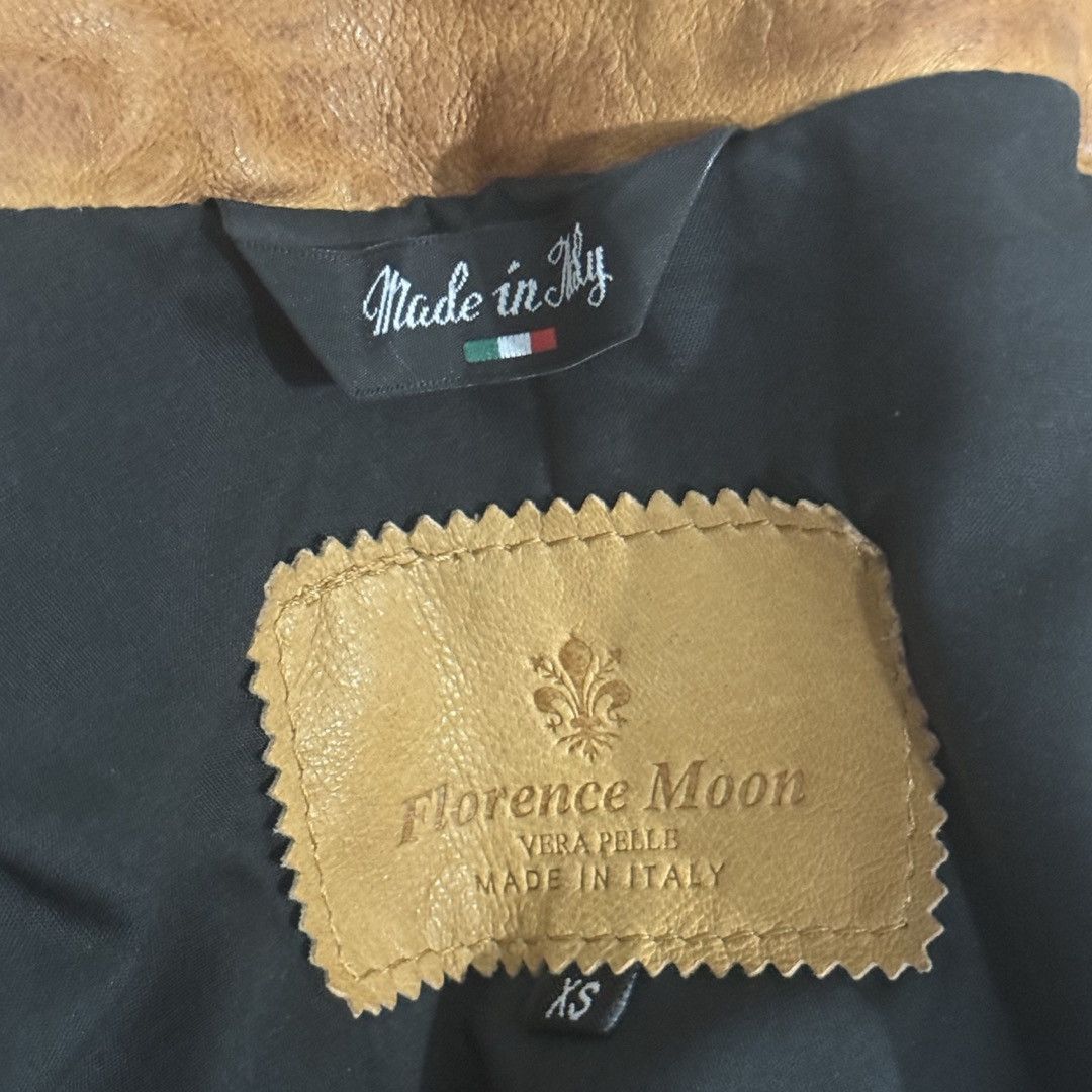 Other Florence Moon Italy Cognac Leather Moto Jacket – XS -NWT Size XS / US 0-2 / IT 36-38 - 9 Thumbnail