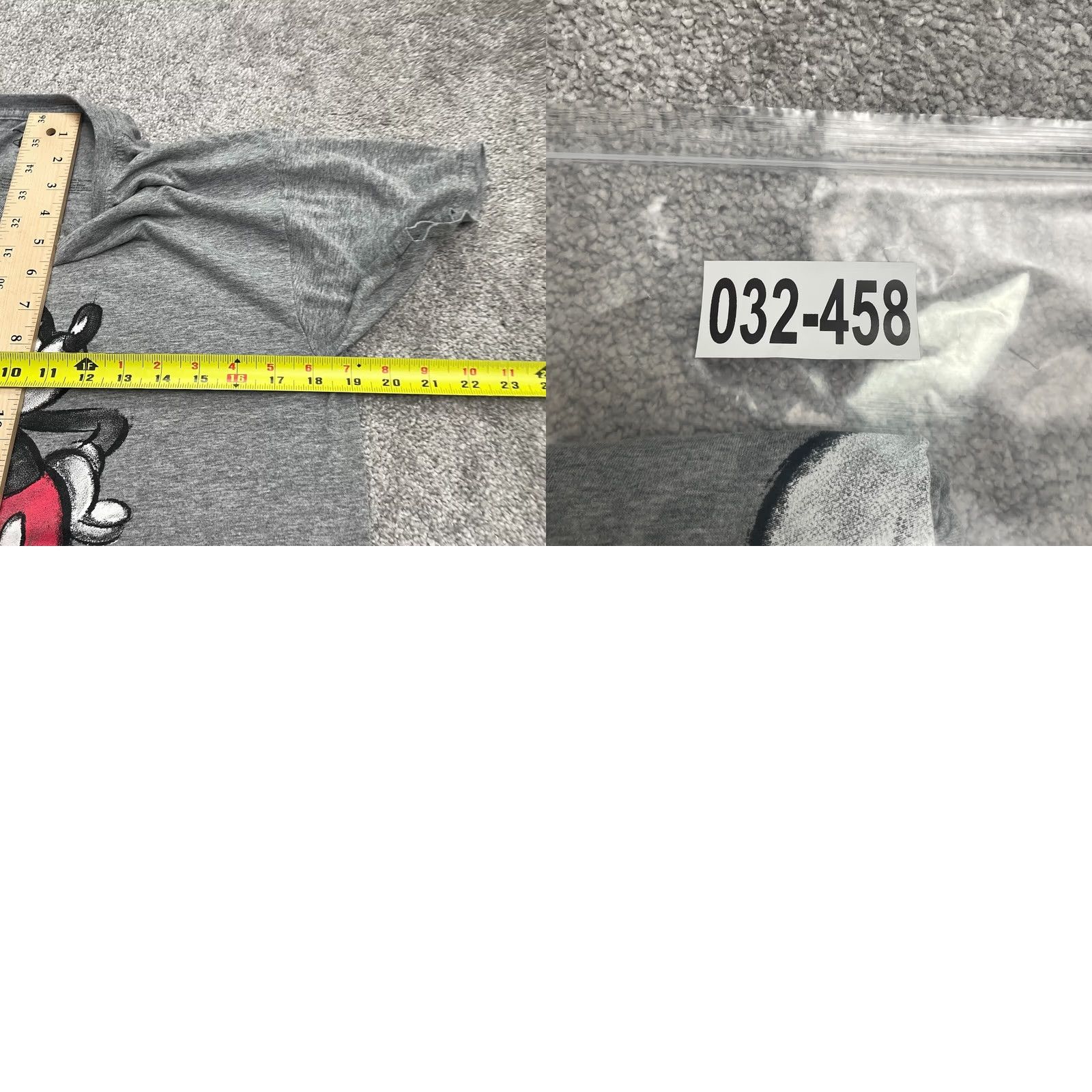 Disney Disney Mickey Mouse Womens Graphic Tee Medium Gray Short Sleeve Crewneck Cotton Size 32" / US 10 / IT 46 - 8 Thumbnail