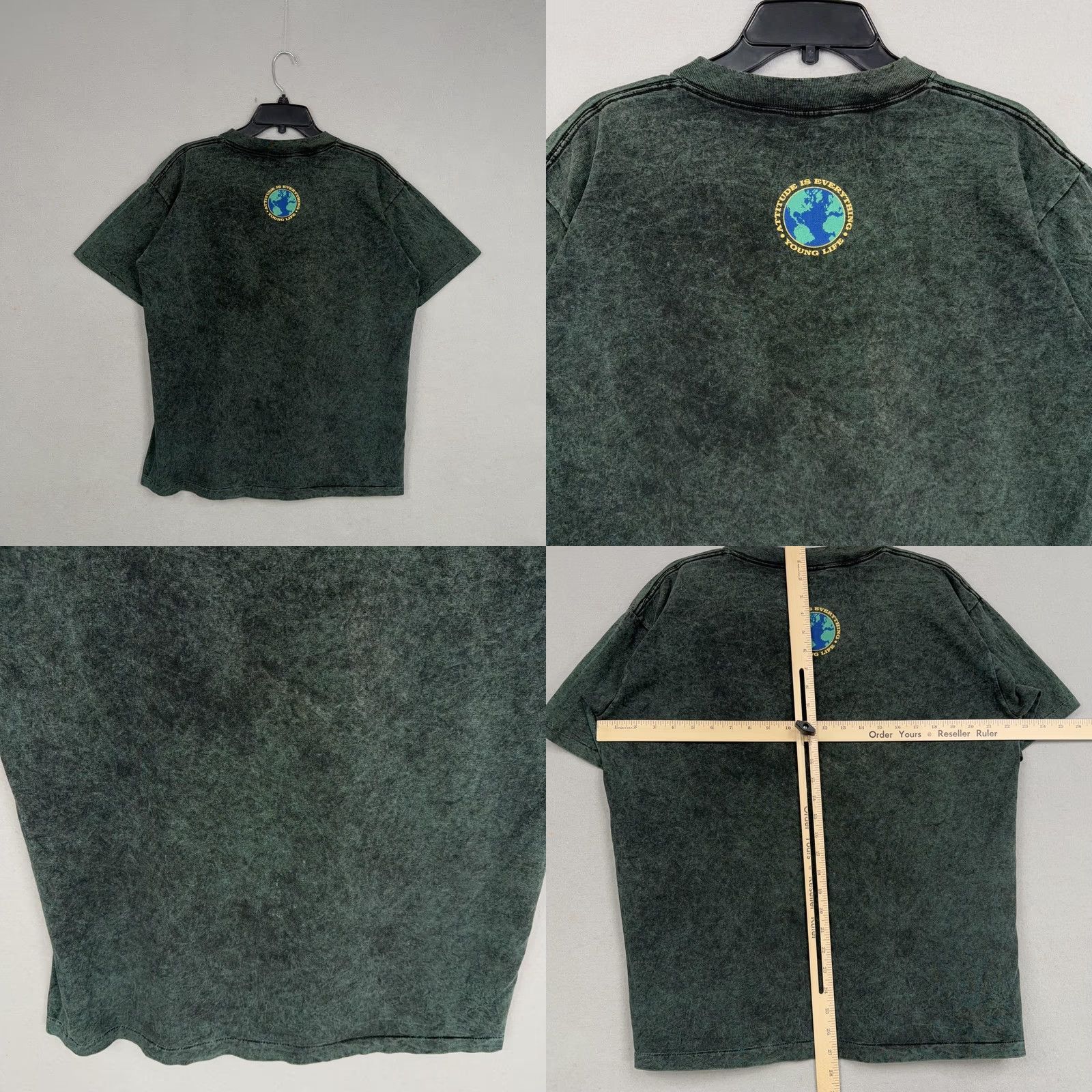 Vintage VINTAGE Oneita Windy Gap Shirt Mens XL Green Acid Work Crew Graphic 90s Single Stitch Size US XL / EU 56 / 4 - 8 Thumbnail