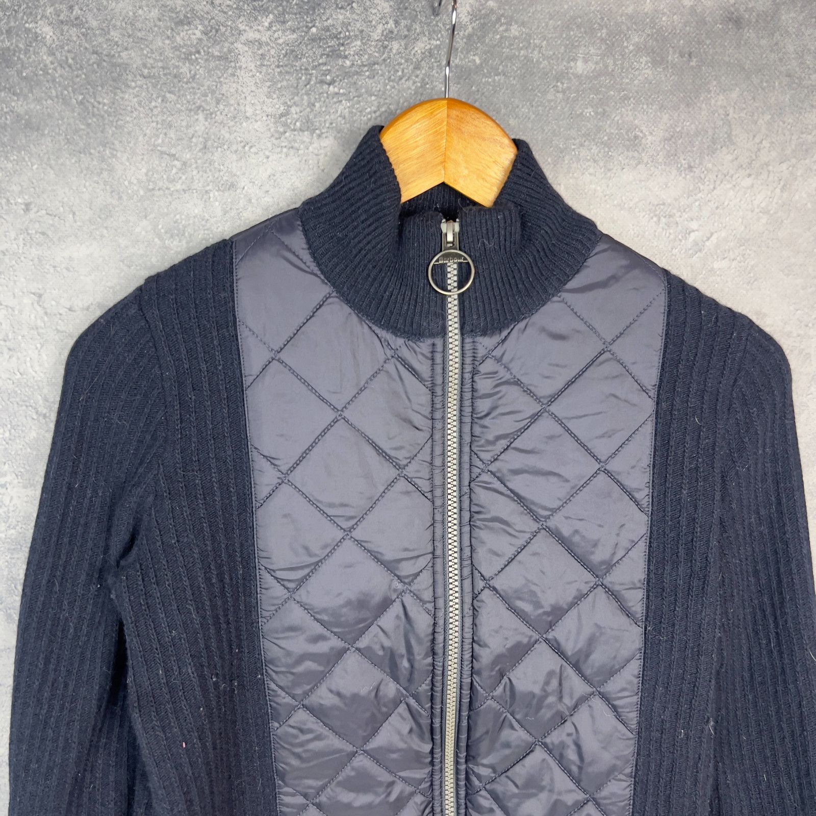Barbour Barbour Jacket Knit Women's Size 10 Blue Wool Long Sleeve ` Size L / US 10 / IT 46 - 2 Thumbnail
