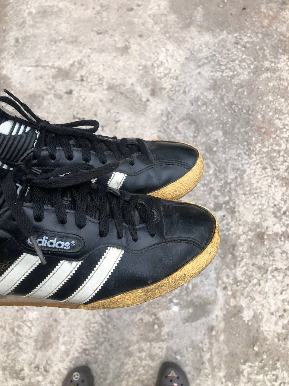 Adidas × Vintage VERY RARE ADIDAS SAMBA LEATHER SHOES Y2K JAPAN STYLE 90s 80s Size US 9.5 / EU 42-43 - 6 Thumbnail