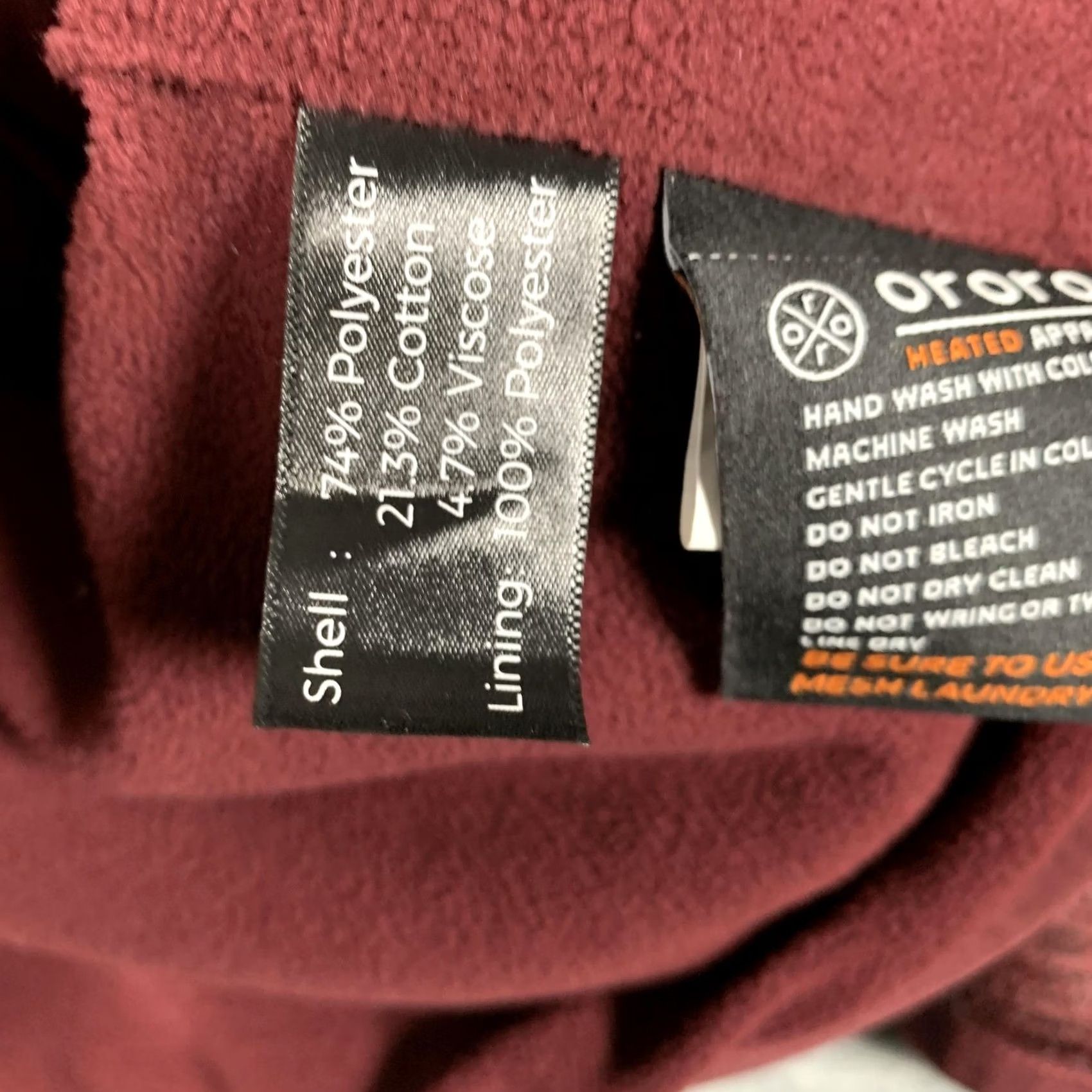 Vintage Ororo Heated Jacket Mens XL Red Fleece Full Zip Battery Pack Included Warm Jacket Size US XL / EU 56 / 4 - 7 Thumbnail