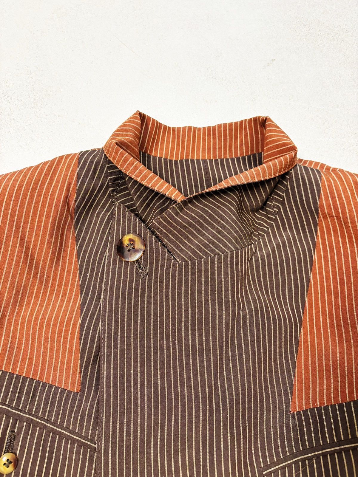 Jean Paul Gaultier Jean Paul Gaultier Archive Patchwork Pinstripe Blazer 2000s Size S / US 4 / IT 40 - 9 Thumbnail
