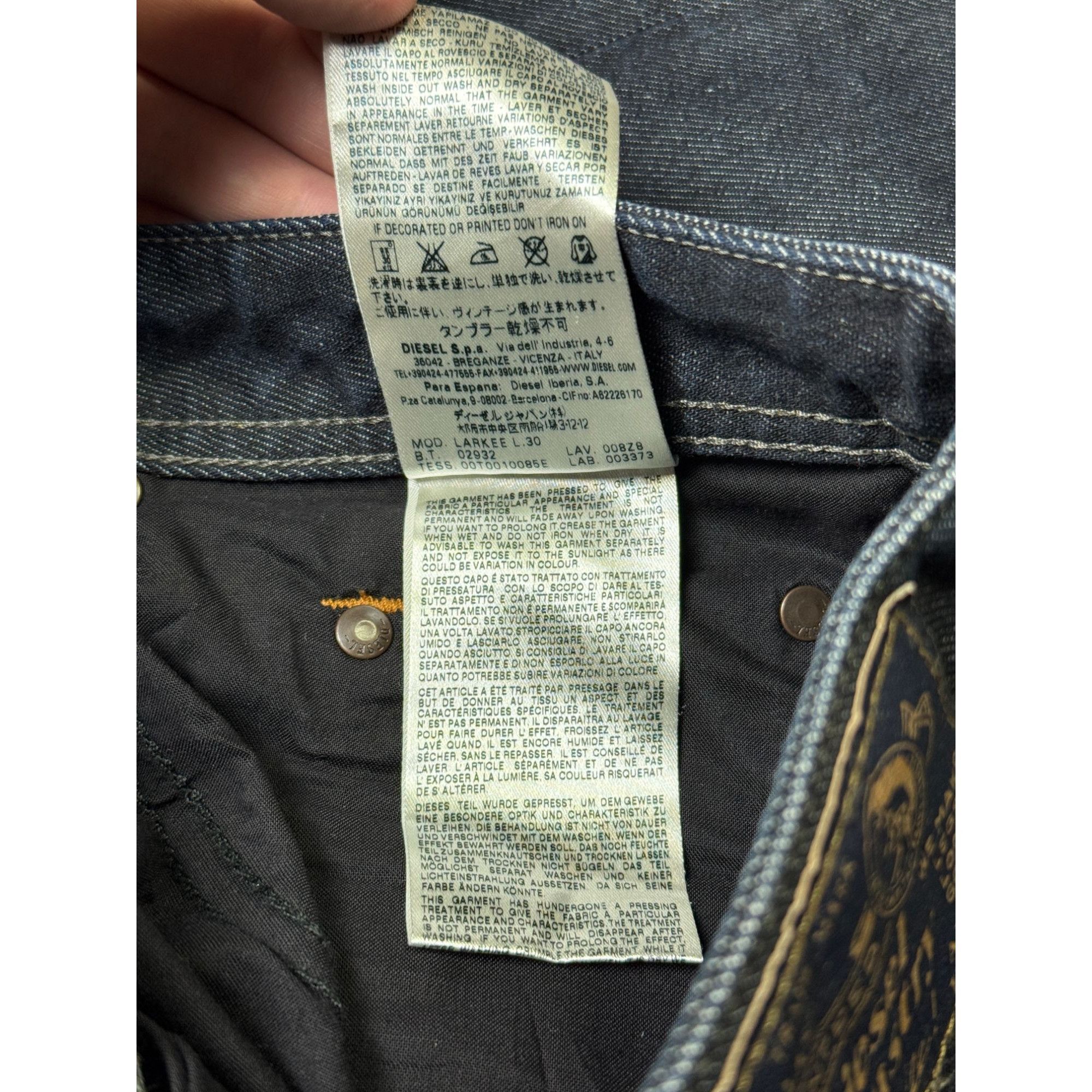 Diesel Diesel Industry Larkee Raw Denim Jeans Pants (Y1137) Size US 32 / EU 48 - 12 Thumbnail