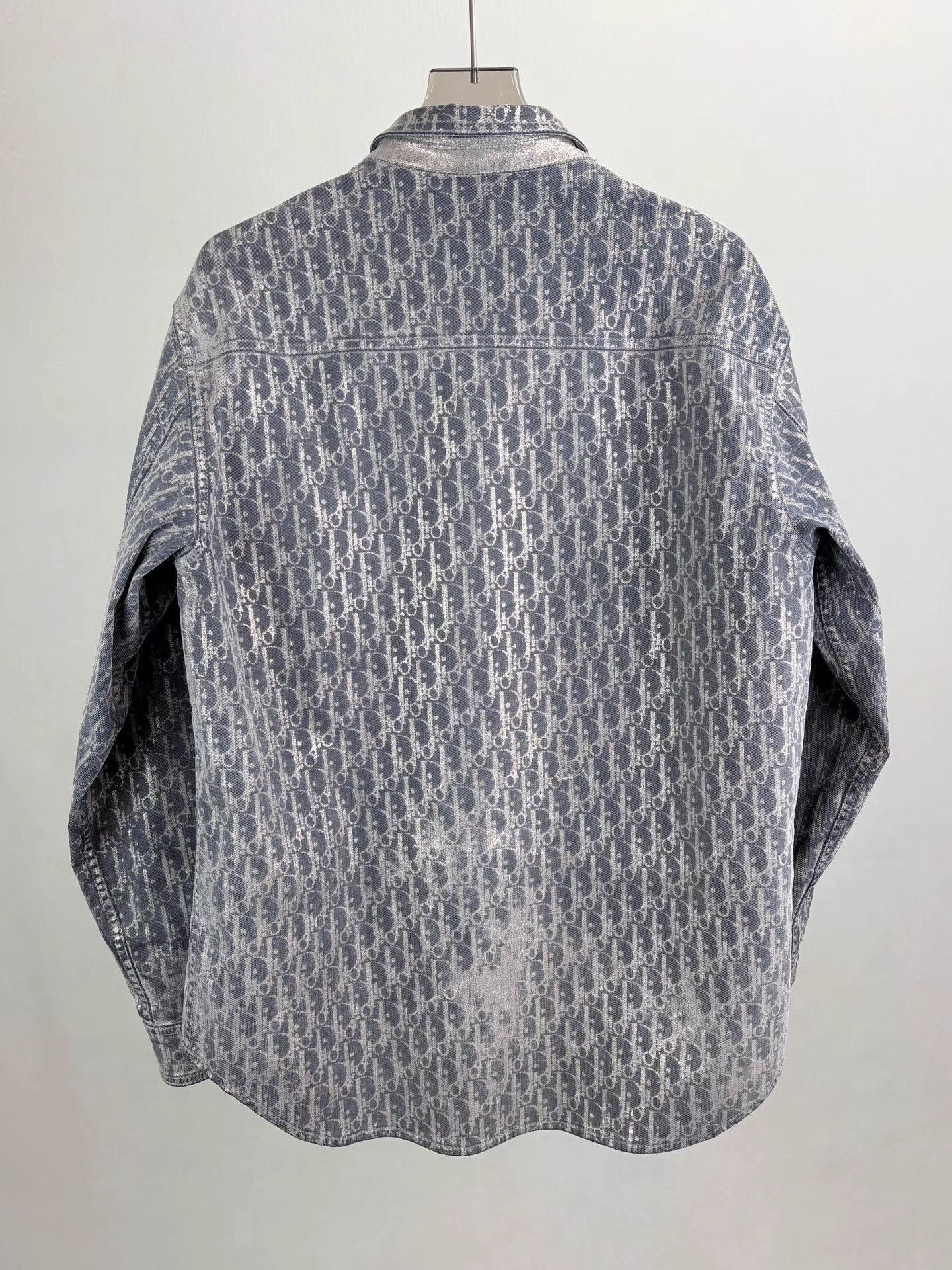 Dior DIOR Glitter Monogram Long-Sleeve Shirt Jacket K1 Size US XS / EU 42 / 0 - 2 Thumbnail