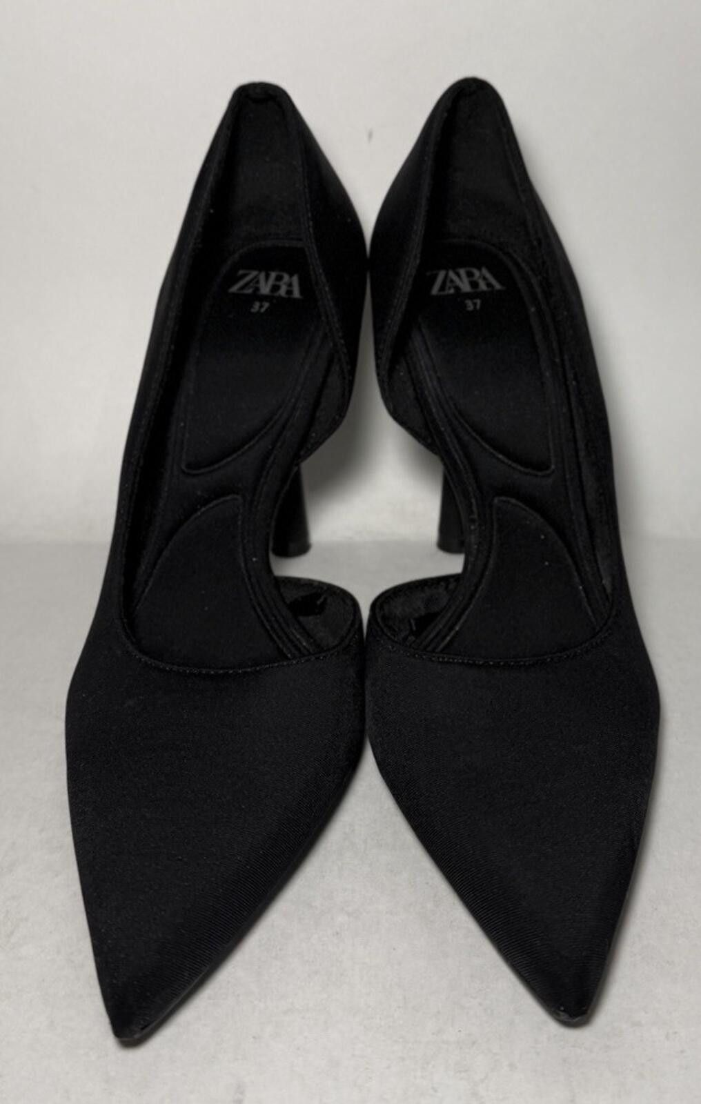 Zara ZARA D'Orsay Stiletto Pump Pointed Toe 4 inch Heels Black Size US 6.5 / IT 36.5 - 1 Thumbnail