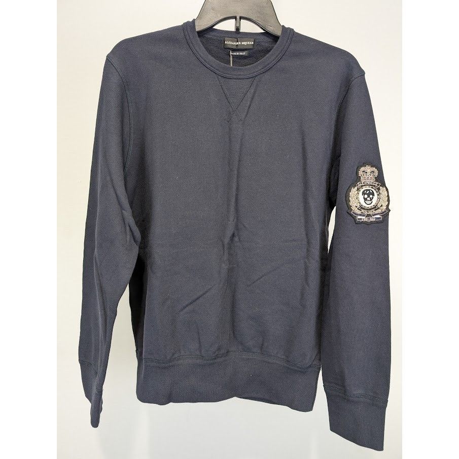 Alexander McQueen o1rshd1 Sweatshirt in Navy Blue Size US M / EU 48-50 / 2 - 2 Thumbnail