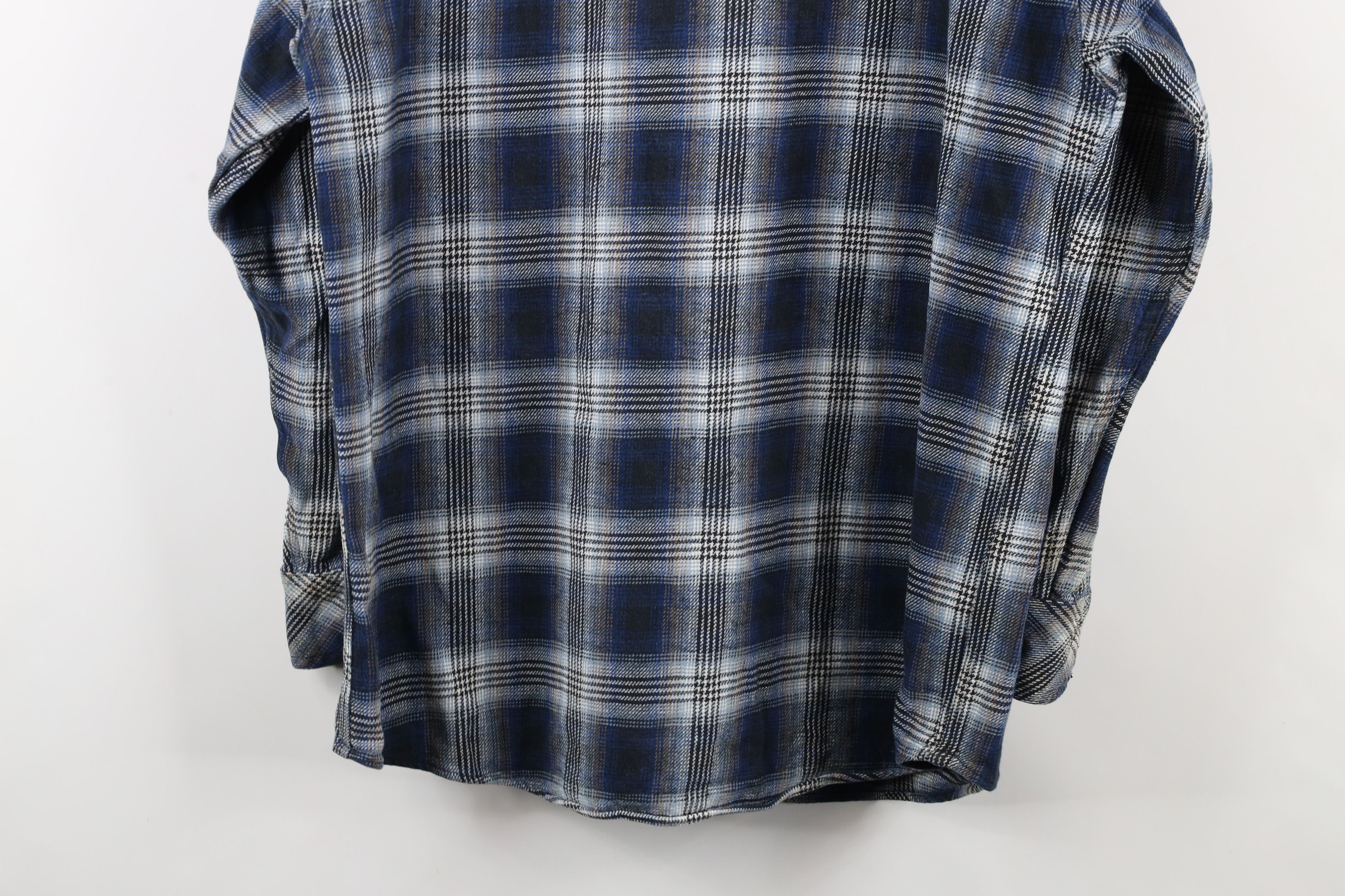 Vintage Vintage 90s Streetwear Snap Button Flannel Shirt Plaid Size US XL / EU 56 / 4 - 12 Thumbnail