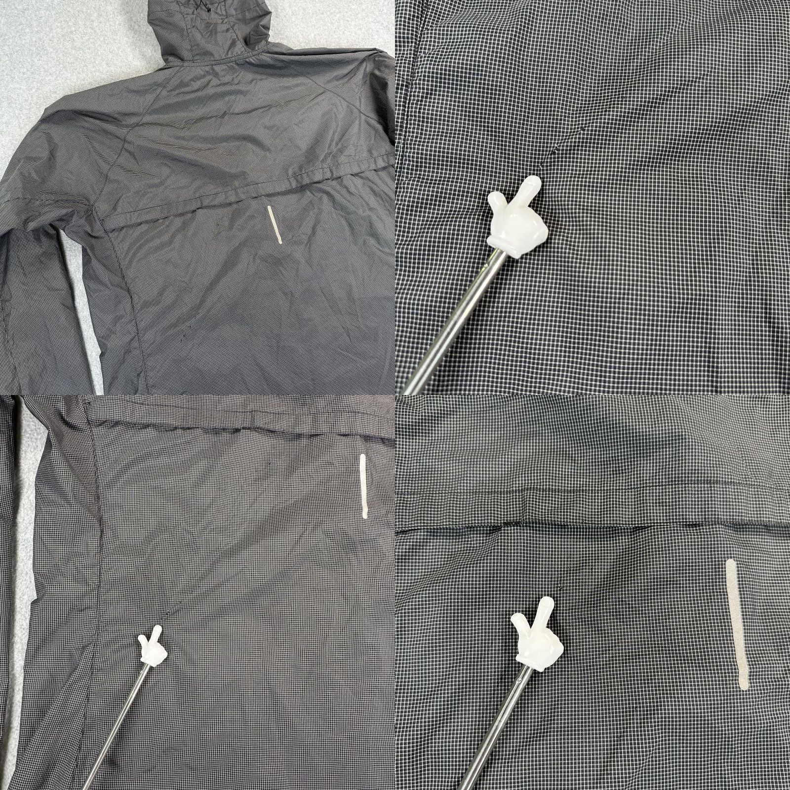 Nike Nike Running Windbreaker Jacket Mens 2XL Gray Hooded Zip Pockets Lightweight Size US XXL / EU 58 / 5 - 8 Thumbnail