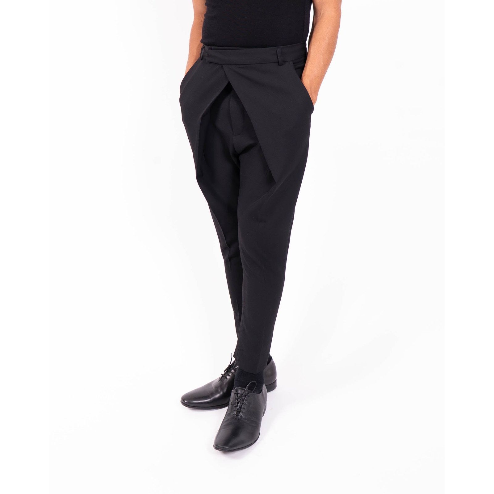 Haider Ackermann FW14 Origami Trousers in Black Wool Size US 28 / EU 44 - 2 Thumbnail