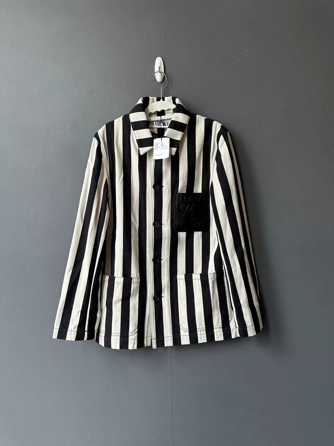 Loewe loewe striped denim jacket in black and white Size US L / EU 52-54 / 3 - 1 Thumbnail