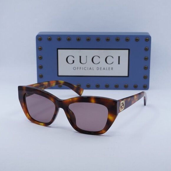 Gucci 🕶️ New Gucci GG1844SA 003 Sunglasses - Shiny Havana Frame Size ONE SIZE - 1 Thumbnail