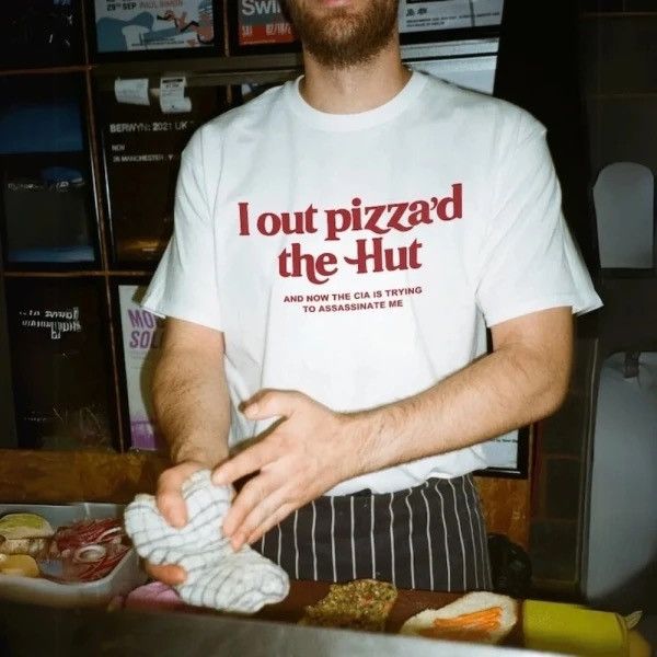 Vintage Pizza Twitter Meme Cotton T-shirt Size US M / EU 48-50 / 2 - 1 Thumbnail