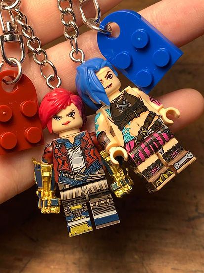 Cartoon Network × Handmade irritated studio arcane jinx vi anime keychain minifigure Size ONE SIZE - 1 Thumbnail