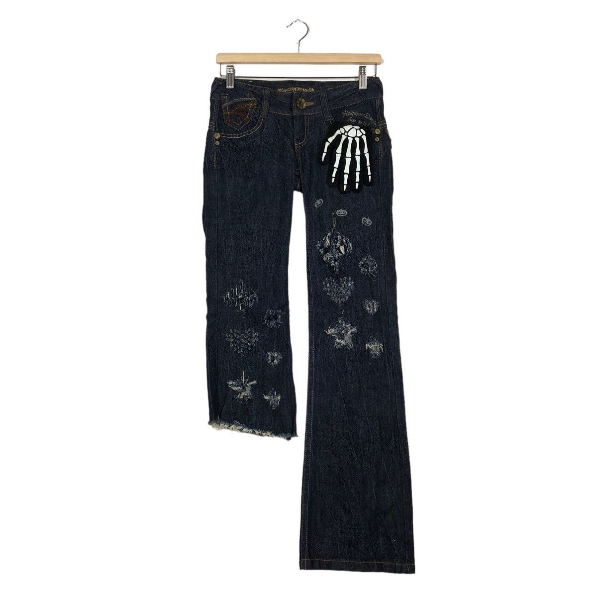 Japanese Brand 🔥Rare Punk Style Half Cut Denim Jeans Red Pepper Japan & Co Size US 26 / EU 42 - 2 Thumbnail