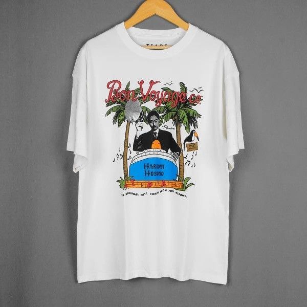 Japanese Brand × Vintage Bon Voyage Haruomi Hosono Graphic Printed Cotton Tshirt Size US XL / EU 56 / 4 - 1 Thumbnail