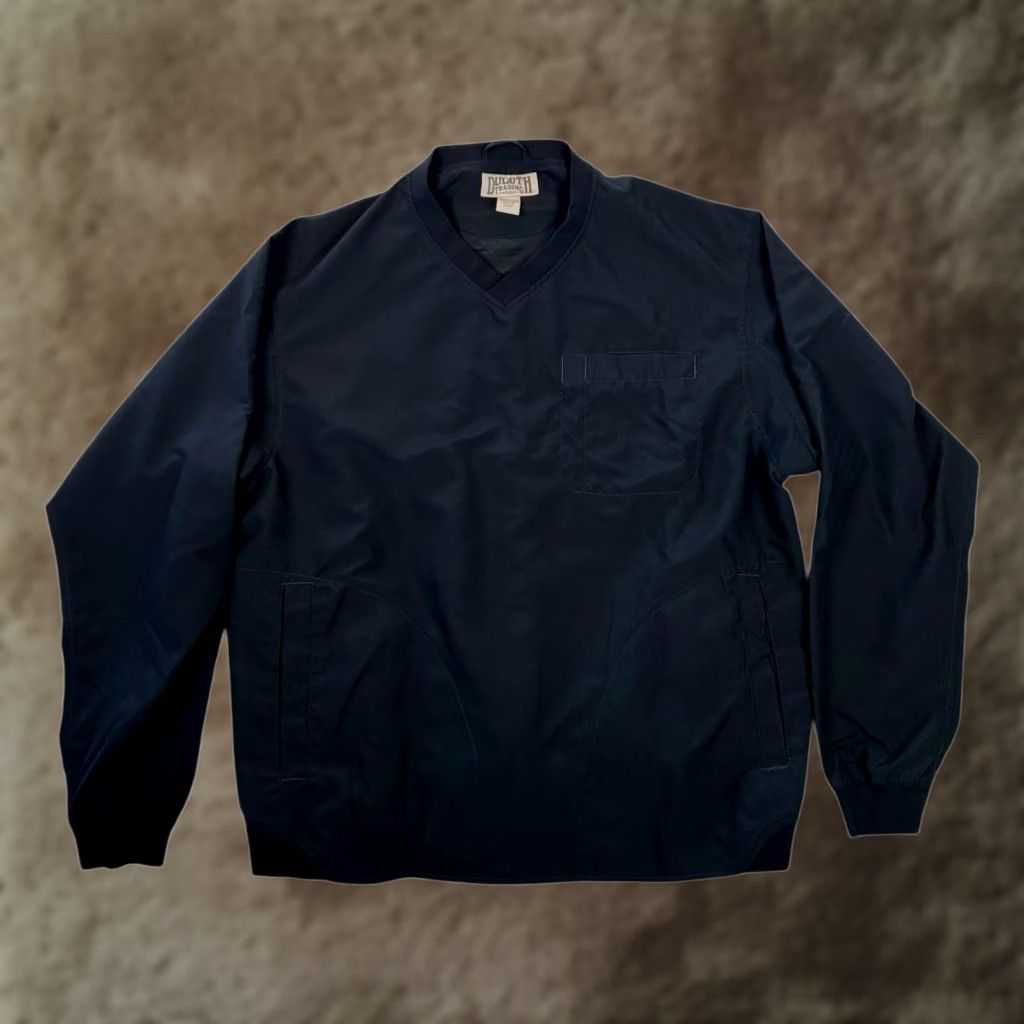 Duluth Trading Company Duluth Trading Co Jacket Mens Large Black V-Neck Pullover Windbreaker Size US L / EU 52-54 / 3 - 1 Thumbnail