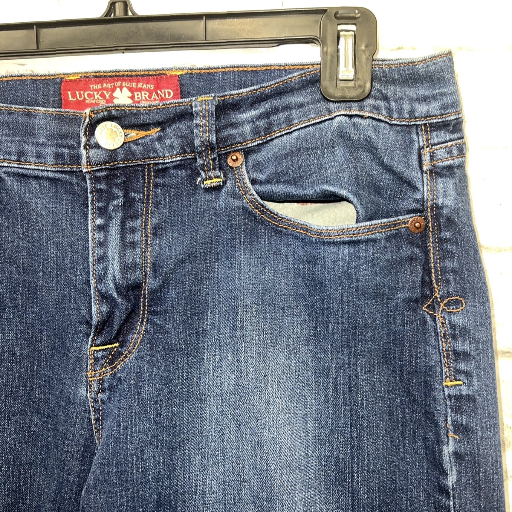 Lucky Brand Lucky Brand Sofia Straight Jeans Womens 12 Blue 31” Inseam Regular Size Straight Womens Jeans Size 34" / US 12 / IT 48 - 2 Thumbnail