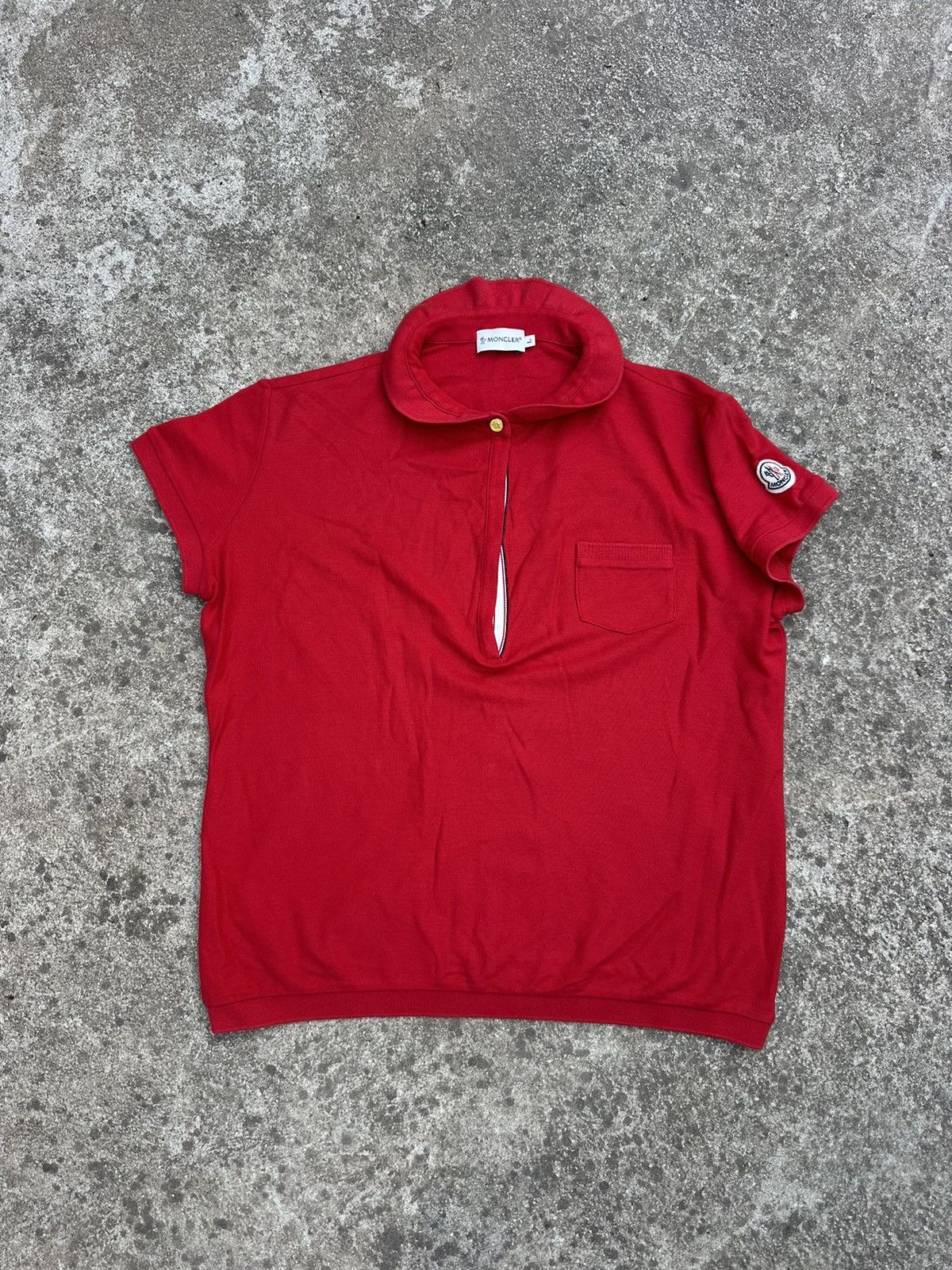 Moncler Polo Tee T Shirt Red