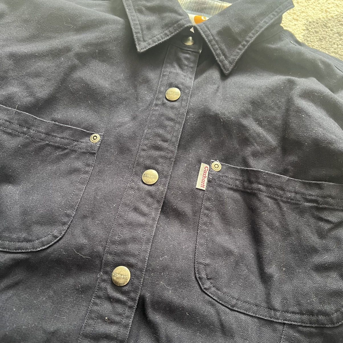Carhartt × Vintage carhartt for women blue button up work shirt Size L / US 10 / IT 46 - 2 Thumbnail