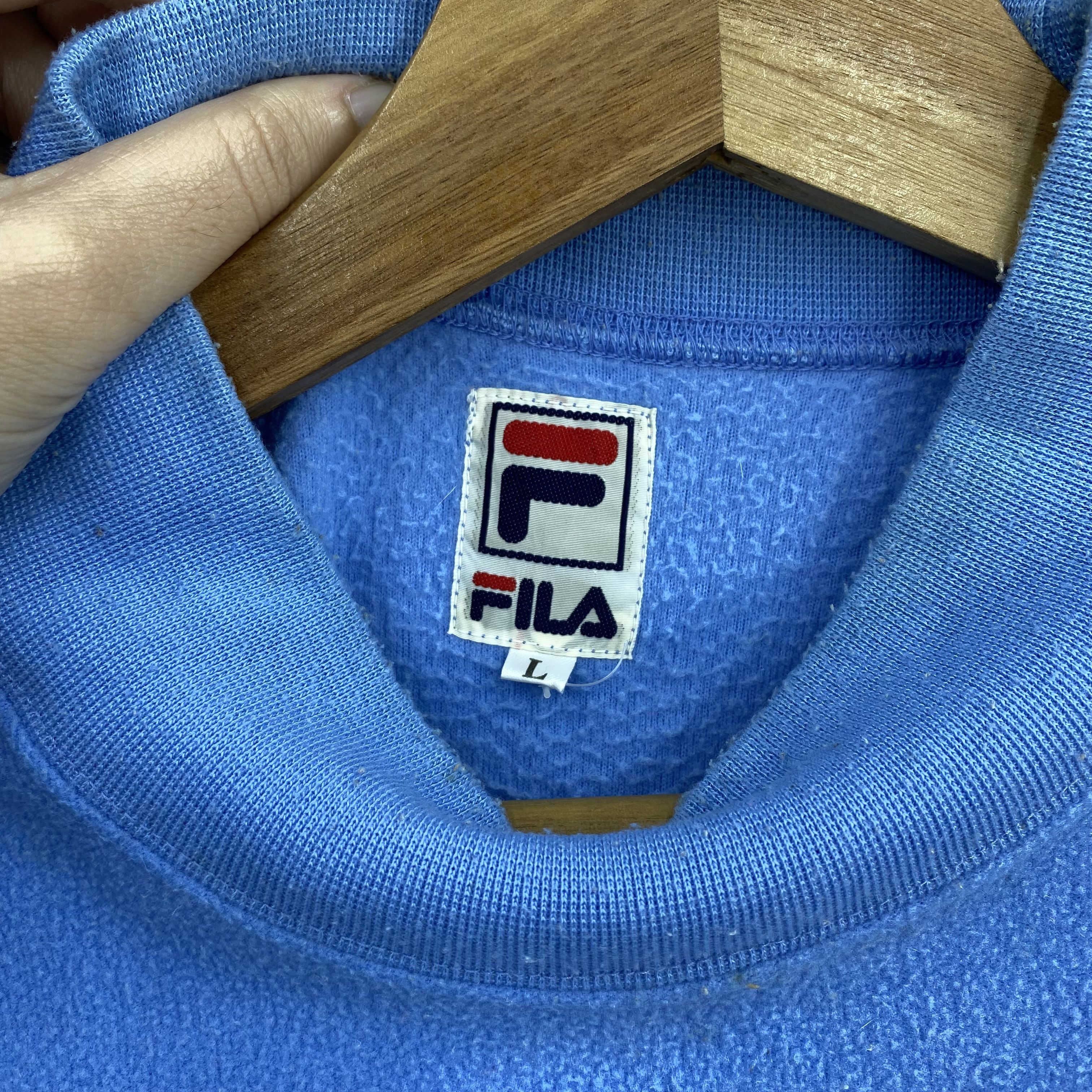Fila Vintage 90s Fila Biella Italia Sweater Mock Neck Jumper Size US L / EU 52-54 / 3 - 4 Thumbnail