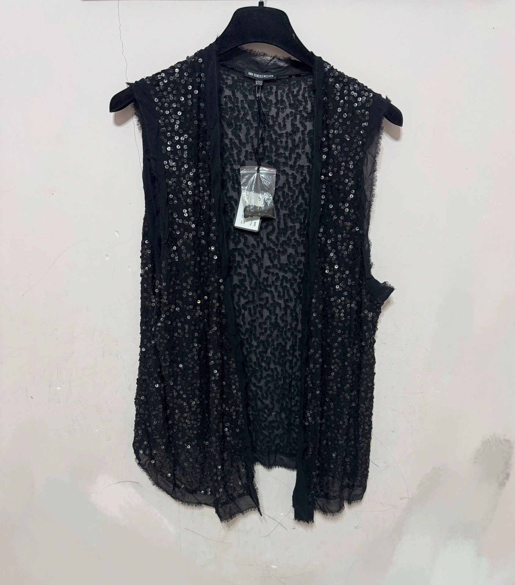 Ann Demeulemeester Ann Demeulemeester 10SS runway silk sequined vest Size XXS / US 00 / IT 34 - 1 Thumbnail