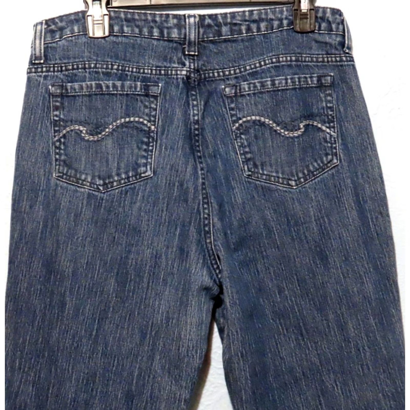 Vintage St. John's Bay Jeans Women 14 Short Boot Cut Denim Blue High Rise 5-Pocket Solid Zip Button XS? Size 36" / US 14 / IT 50 - 6 Thumbnail