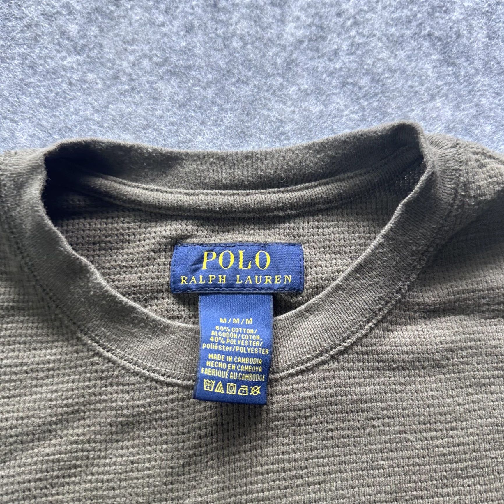 Polo Ralph Lauren Polo Ralph Lauren Shirt Mens Medium Green Thermal Crewneck Long Sleeve Size US M / EU 48-50 / 2 - 3 Thumbnail