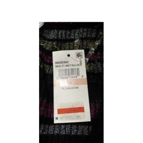 Other Planet Gold Derek Heart Juniors' Plus Size Metallic-Stripe Size ONE SIZE - 6 Thumbnail