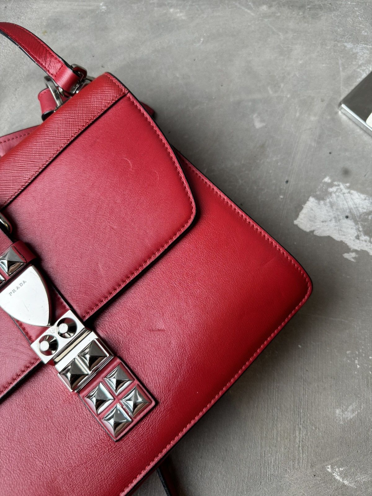 Prada PRADA City Calf & Saffiano Elektra Shoulder Size ONE SIZE - 10 Thumbnail