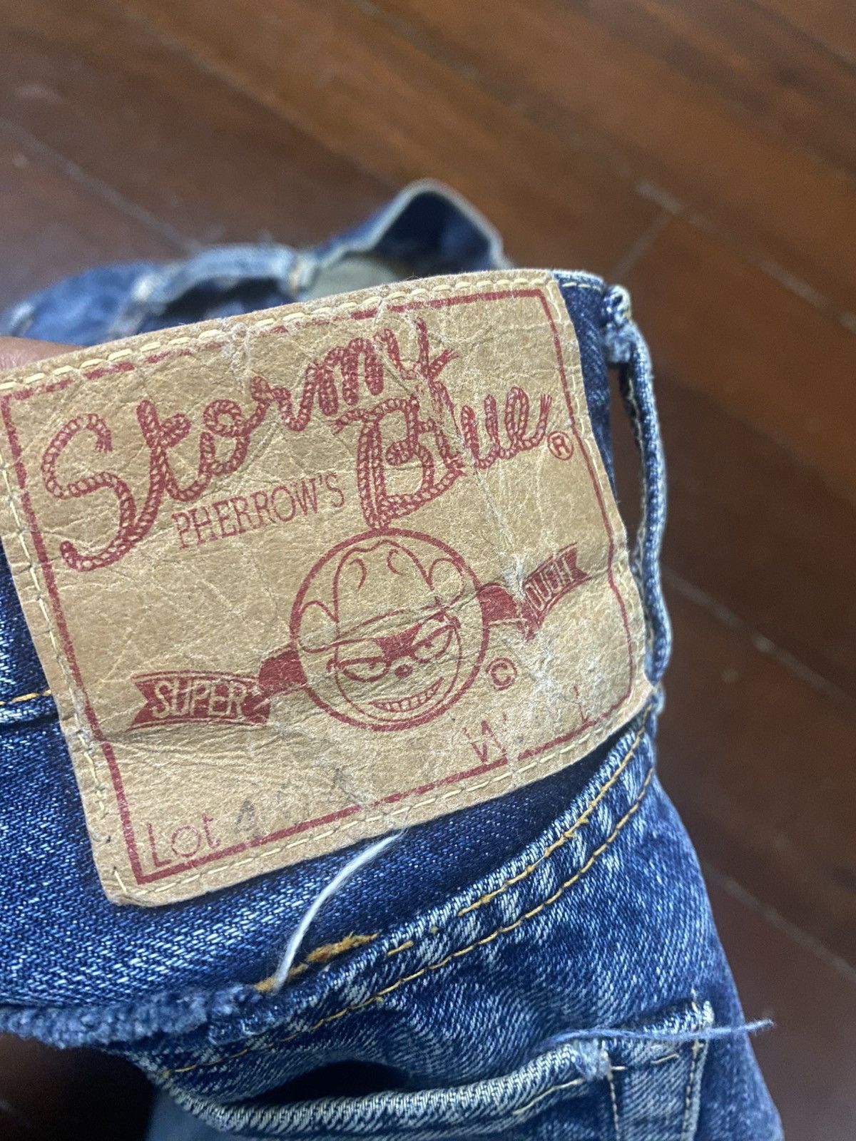 Pherrow's Pherrow’s Stormy Blue lot 404 Flared Denim Jeans distressed Size US 30 / EU 46 - 22 Thumbnail